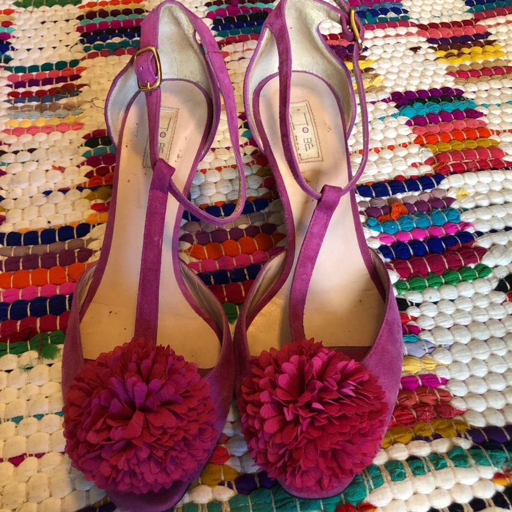 Hot Pink Pompom Heels